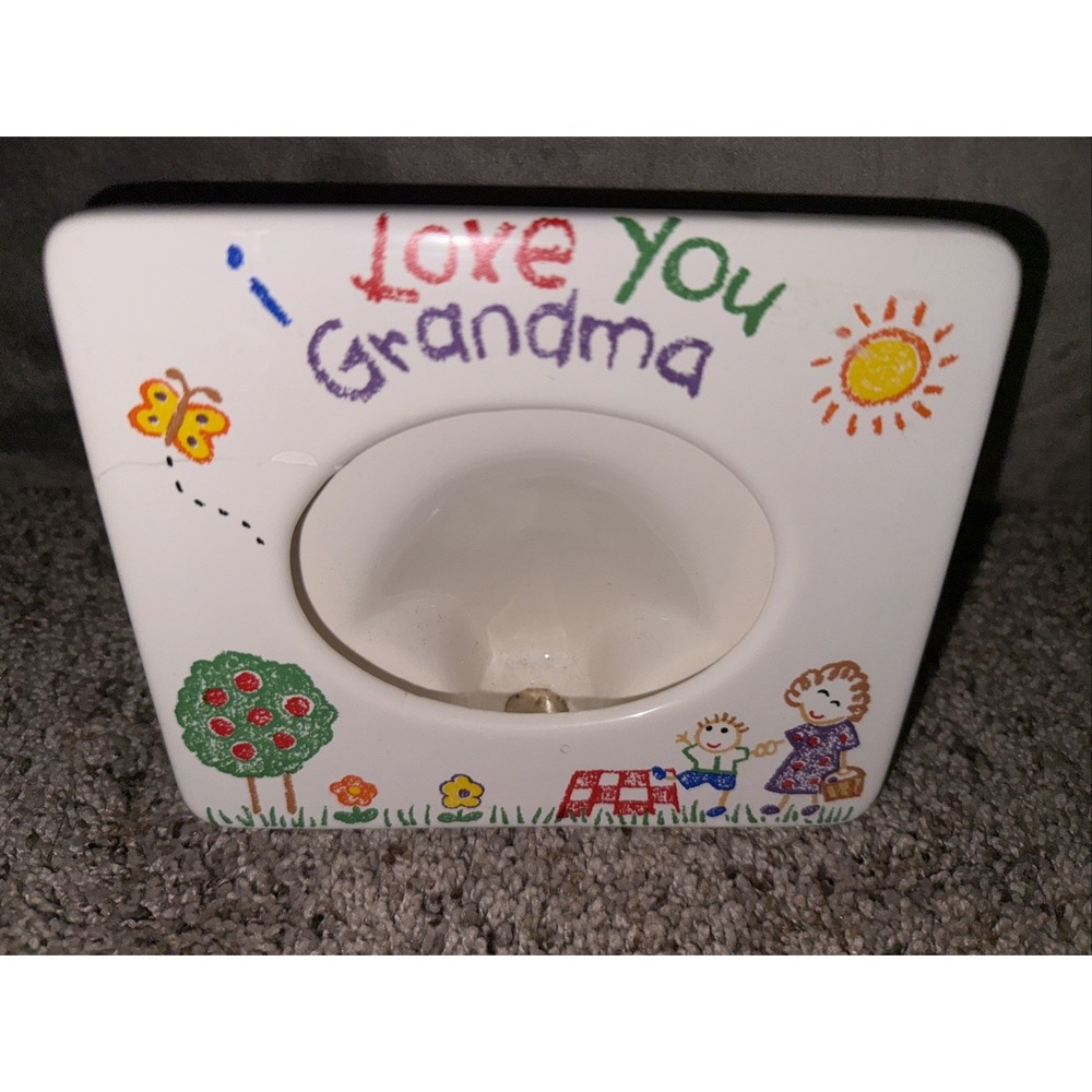 Kids Picture Frames For Grandma - 5" X 6" - Porcelain With Stand-read Some Chips